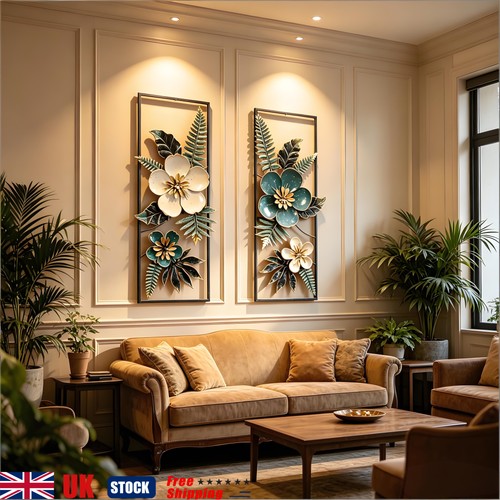 Metal wall art flower - metal,
