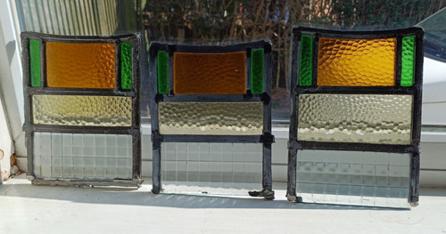 Three small 1930s - , stained