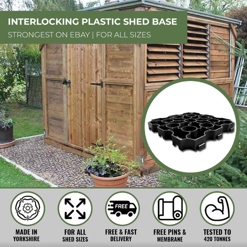 Garden shed base grid - shed, full