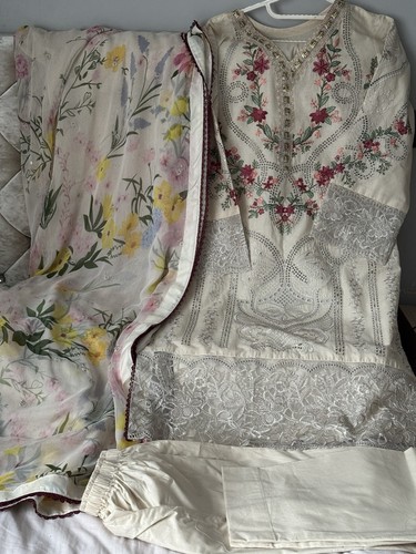 Embroidered lawn suit salwar - suit,