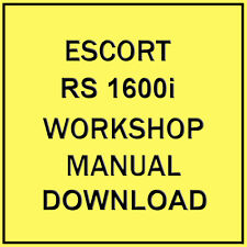 FORD ESCORT RS 1600i WORKSHOP MANUAL (DOWNLOAD)