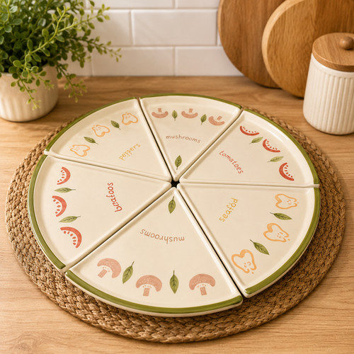 Vintage piece pizza plate - piece,