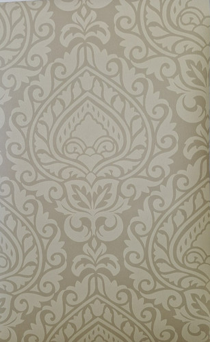 Damask wallpaper gold beige - wallpaper,