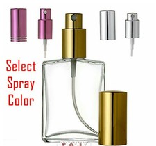 Refillable Perfume Glass Bottle With Metal Top Spray Atomizer 1oz ,2oz & 3.4oz