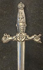 vintage antique Scottish Kilt Pin Silver Sword Celtic Pin Brooch lost pin 