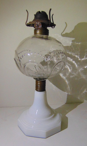 Antique kerosene oil lamp - oil,