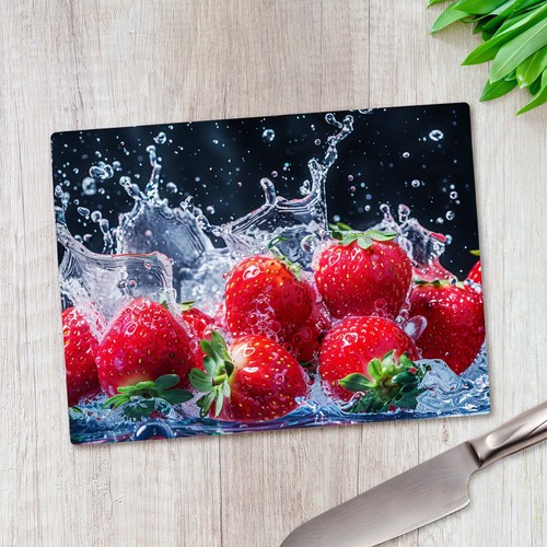Strawberry splash glass - splash,