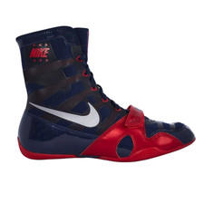 Nike HyperKO Boxing Shoes Navy Red Silver High Top Lightweight Training Boots
