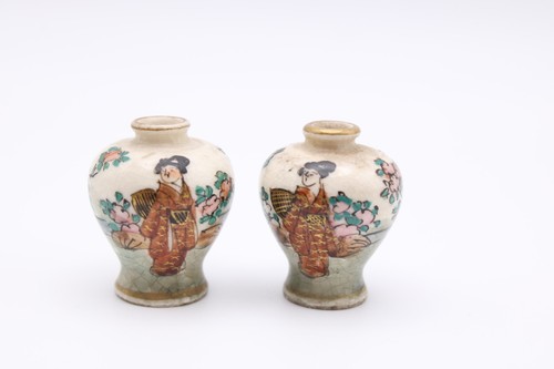 Pair miniature satsuma - miniature,