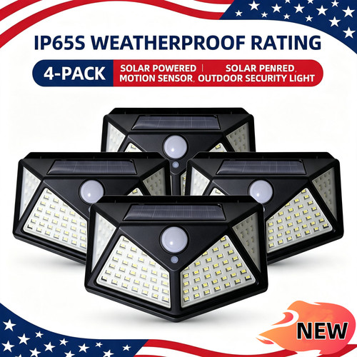 4pcs solar power wall light - solar,