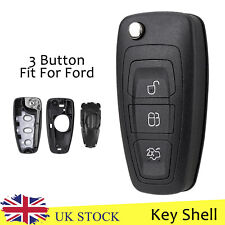 Flip Remote Fob Key Case Replacement 3 Button Blade For Ford Focus MK3 2011-2018