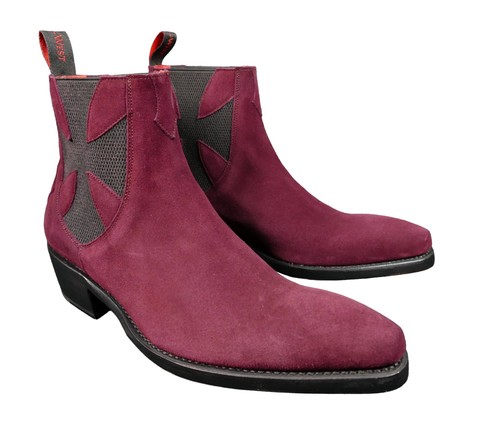 Jeffery west burgundy - jeffery-west, suede