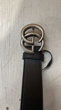 Gucci Authentic Guccissima Belt GG Black Leather 80cm 32" (114984)