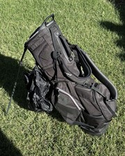 Ping Hoofer Black Golf Cart Carry Stand Bag 14-Way with Rainhood