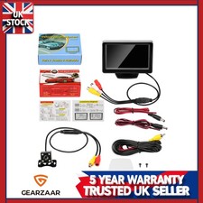 12V-24V Car Rear View Parking Reversing Camera Night Vision Kit w/ HD Monitor