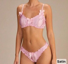 Sexy 2 Piece PINK SATIN