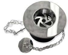 1.5 inch Slotted Belfast Sink Waste with Metal Plug & Chain Chrome Plated Brass