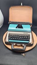 Vintage BLue Lilliput Portable Typewriter In Case - Untested - See Pictures 