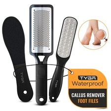 TYGA Foot Rasp Filer, Double Sided File & Scrubber Set (3 Pack)