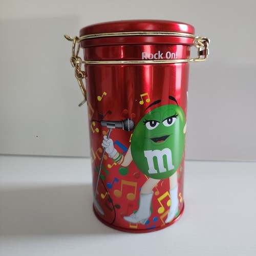2012 red tin canister - m&m,