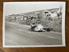 Original 1967  TT Races Press Sidecar Photograph 6.5" x 4.5 "  Seely Lindsay