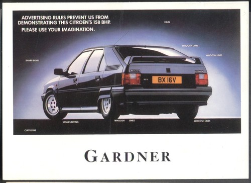 Promo postcard for citroen - promo, bx