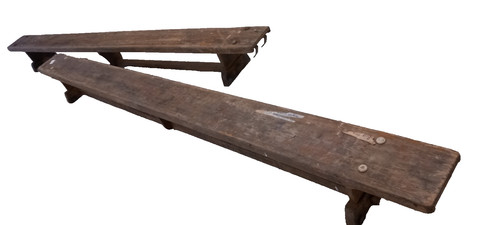 Vintage wooden gym bench - vintage, old