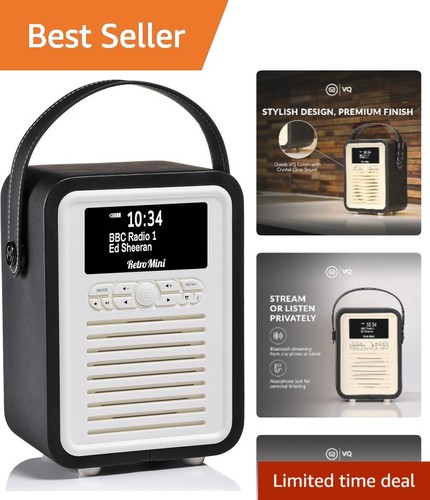 Compact retro mini dab - dab, radio