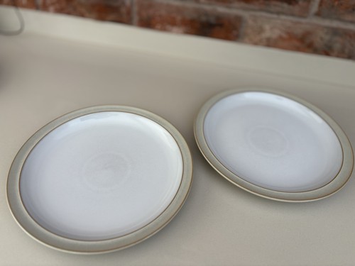 Denby linen dinner plates - denby,