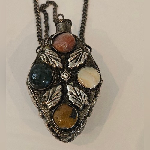 Vintage necklace bottle - necklace, w/
