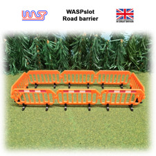 Slot Car Trackside Scenery Orange Road Barriers x 8 1:32 Scale WASP