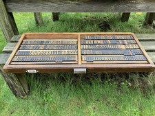 10 LINE 120 PT ELONGATED SANS WOODEN LETTERPRESS PRINTING TYPE COMPLETE A-Z