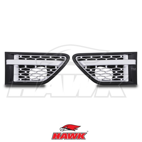 Black silver side vents air - silver,