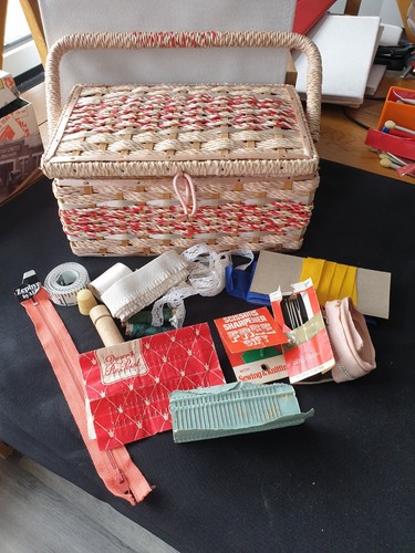 Vintage woven red white - vintage, &