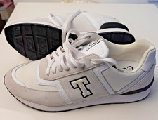 Ted Baker Gregory Retro T White Leather Trainers UK 10 New Without Box