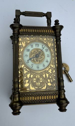 Vintage brass carriage - brass,