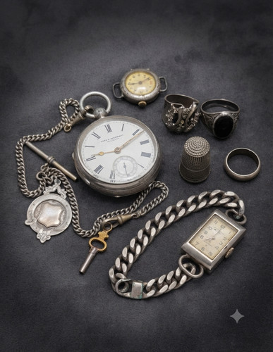 Pocket watch silver vintage - pocket,
