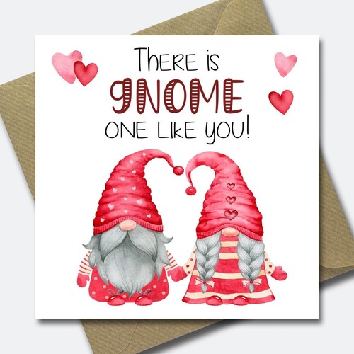 Gnome valentines card gnomie - gnome,