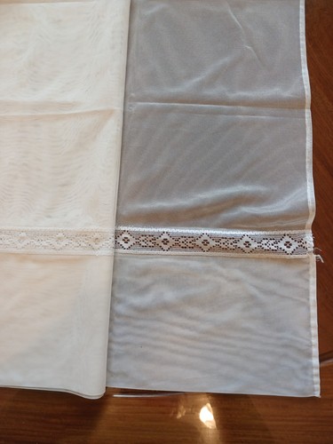 Vintage lace net curtain - lace,