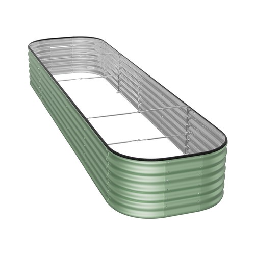 Green large raised garden bed - garden,