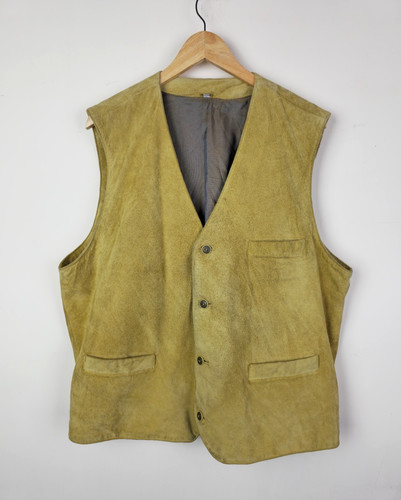 Real suede waistcoat vest size - waistcoat,