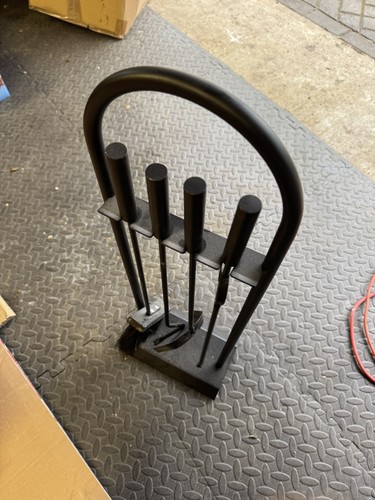 Black iron fire poker set - fire,