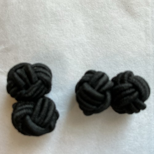 New cufflinks black fabric - cufflinks,