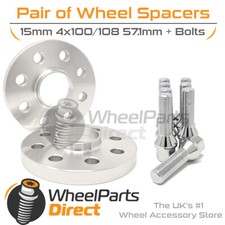 Wheel Spacers (2) & Bolts 15mm