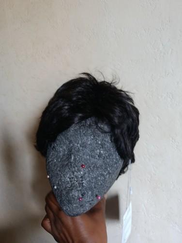 Pixie black hair wig - black,