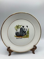 A Vintage Liverpool Road Pottery Giant Panda Design 10" Dinner Plate