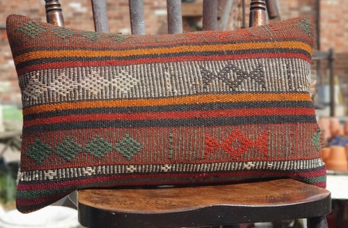 Antique turkish kilim cushion - antique,