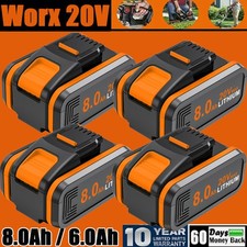 4~1X 8.0Ah For Worx 20V Li-Ion