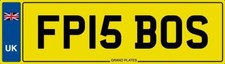 FP BOSS NUMBER PLATE INITIALS