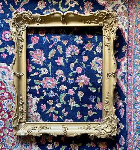 Antique large gilt wood - wood, gesso